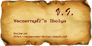 Vecsernyés Ibolya névjegykártya