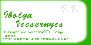 ibolya vecsernyes business card